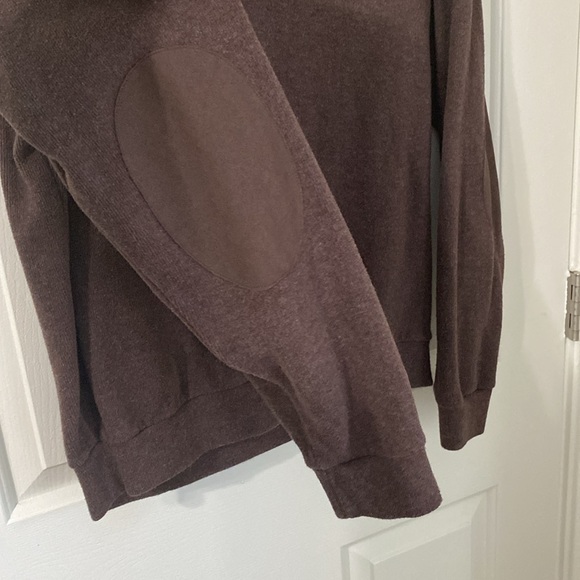 NWOT Cremieux sweater knit long sleeve quarter button up mens brown pullover - Picture 3 of 9